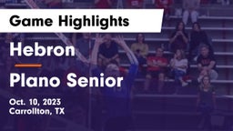 Hebron  vs Plano Senior  Game Highlights - Oct. 10, 2023