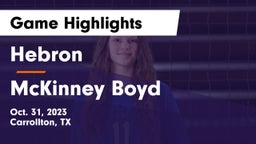 Hebron  vs McKinney Boyd  Game Highlights - Oct. 31, 2023