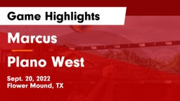 Marcus  vs Plano West  Game Highlights - Sept. 20, 2022
