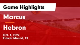 Marcus  vs Hebron  Game Highlights - Oct. 4, 2022