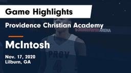 Providence Christian Academy  vs McIntosh  Game Highlights - Nov. 17, 2020