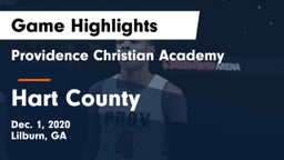Providence Christian Academy  vs Hart County  Game Highlights - Dec. 1, 2020