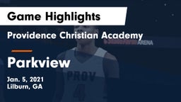Providence Christian Academy  vs Parkview  Game Highlights - Jan. 5, 2021