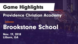 Providence Christian Academy  vs Brookstone School Game Highlights - Nov. 19, 2018