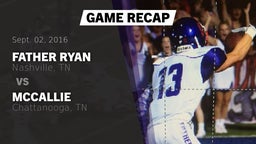 Recap: Father Ryan  vs. McCallie  2016