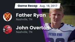 Recap: Father Ryan  vs. John Overton  2017
