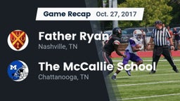 Recap: Father Ryan  vs. The McCallie School 2017
