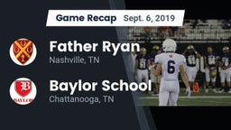 Recap: Father Ryan  vs. Baylor School 2019