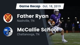 Recap: Father Ryan  vs. McCallie School 2019