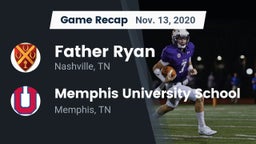 Recap: Father Ryan  vs. Memphis University School 2020