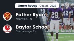Recap: Father Ryan  vs. Baylor School 2022