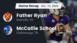 Recap: Father Ryan  vs. McCallie School 2023