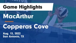 MacArthur  vs Copperas Cove  Game Highlights - Aug. 13, 2022