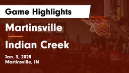 Martinsville  vs Indian Creek  Game Highlights - Jan. 3, 2020