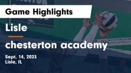 Lisle  vs chesterton academy Game Highlights - Sept. 14, 2023