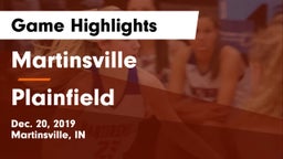 Martinsville  vs Plainfield  Game Highlights - Dec. 20, 2019