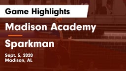 Madison Academy  vs Sparkman  Game Highlights - Sept. 5, 2020