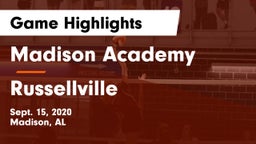 Madison Academy  vs Russellville  Game Highlights - Sept. 15, 2020