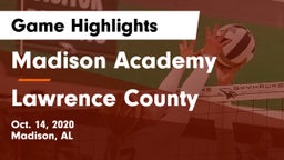 Madison Academy  vs Lawrence County  Game Highlights - Oct. 14, 2020