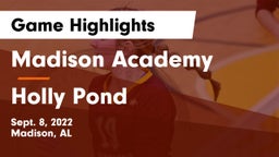 Madison Academy  vs Holly Pond Game Highlights - Sept. 8, 2022