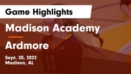 Madison Academy  vs Ardmore  Game Highlights - Sept. 20, 2022