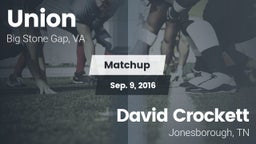 Matchup: Union School High vs. David Crockett  2016