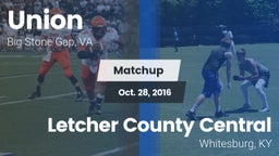 Matchup: Union School High vs. Letcher County Central  2016