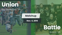 Matchup: Union School High vs. Battle  2016