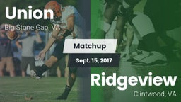 Matchup: Union School High vs. Ridgeview  2017
