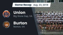 Recap: Union  vs. Burton  2018