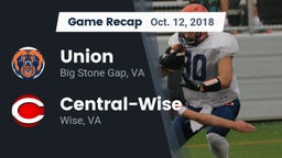 Recap: Union  vs. Central-Wise  2018