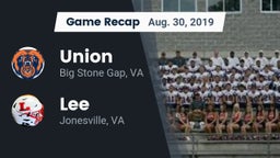 Recap: Union  vs. Lee  2019