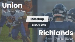 Matchup: Union School High vs. Richlands  2019
