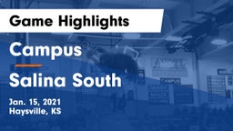 Campus  vs Salina South  Game Highlights - Jan. 15, 2021