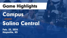 Campus  vs Salina Central  Game Highlights - Feb. 23, 2024