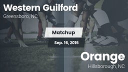 Matchup: Western Guilford vs. Orange  2016