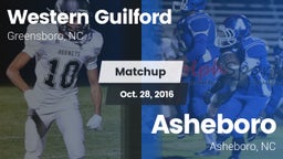 Matchup: Western Guilford vs. Asheboro  2016
