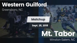 Matchup: Western Guilford HS vs. Mt. Tabor  2018