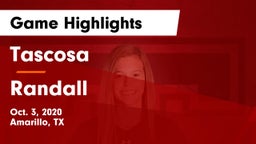 Tascosa  vs Randall  Game Highlights - Oct. 3, 2020