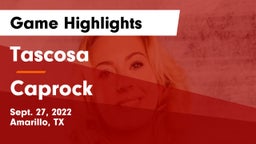 Tascosa  vs Caprock  Game Highlights - Sept. 27, 2022