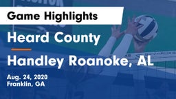 Heard County  vs Handley  Roanoke, AL Game Highlights - Aug. 24, 2020