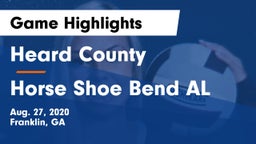 Heard County  vs Horse Shoe Bend AL Game Highlights - Aug. 27, 2020