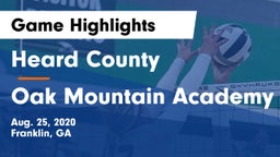 Heard County  vs Oak Mountain Academy Game Highlights - Aug. 25, 2020
