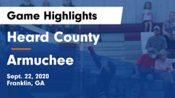 Heard County  vs Armuchee  Game Highlights - Sept. 22, 2020