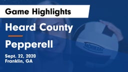 Heard County  vs Pepperell  Game Highlights - Sept. 22, 2020
