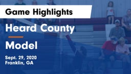 Heard County  vs Model  Game Highlights - Sept. 29, 2020