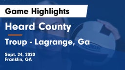 Heard County  vs Troup  - Lagrange, Ga Game Highlights - Sept. 24, 2020