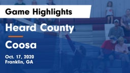 Heard County  vs Coosa  Game Highlights - Oct. 17, 2020