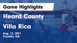 Heard County  vs Villa Rica  Game Highlights - Aug. 12, 2021