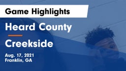 Heard County  vs Creekside Game Highlights - Aug. 17, 2021